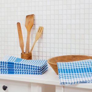 B.E.S. – Petrovice, s.r.o. Kuchyňská utěrka káro 45×70 – Modrá