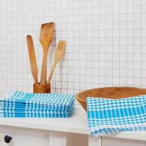 B.E.S. – Petrovice, s.r.o. Kuchyňská utěrka káro 45×70 – Tyrkysová