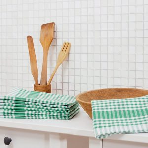 B.E.S. – Petrovice, s.r.o. Kuchyňská utěrka káro 45×70 – Zelená