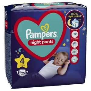 Pampers Night Pants Plenkové kalhotky vel. 4 (25 ks)