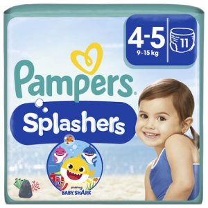 Pampers Splashers Carry Pack Baby Shark Plenkové kalhotky vel. 4 (11 ks)
