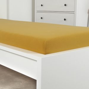 B.E.S. – Petrovice, s.r.o. Prostěradlo JERSEY dětské – Hořčicová Rozměr: 70 x 140