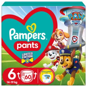 Pampers Pants Carry Pack Paw Patrol Plenkové kalhotky vel. 6 (60 ks)