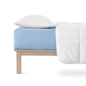 Jersey Lycra prostěradlo Andrea Simone boxspring – Modrá (Della Robbia Blue 16-4020) Rozměr: 120 x 200