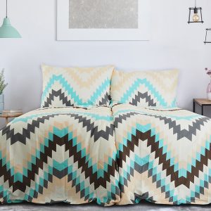 B.E.S. – Petrovice, s.r.o. Bavlněné krepové povlečení české výroby – Diagram Rozměr: 140 x 200 + 70 x 90