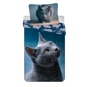 Jerry Fabrics s. r. o. Bavlněné povlečení 140×200 + 70×90 cm – Dark Cat