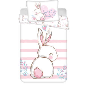 Jerry Fabrics s. r. o. Povlečení Dětské do postýlky 100×135+40×60 – Králíček "Sweet"