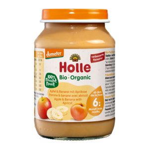 Holle BIO Jablko s banánem a meruňkami (190 g)
