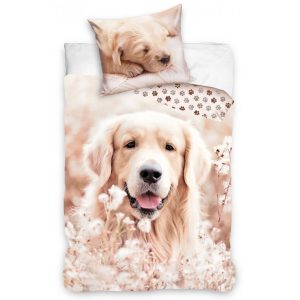 TipTrade Povlečení bavlněné 140×200 +70×90 – Zlatý Retrívr Amálka