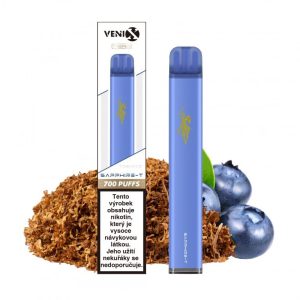 VENIX-T jednorázová elektronická cigareta s nikotinem Příchuť: Tabák s borůvkou