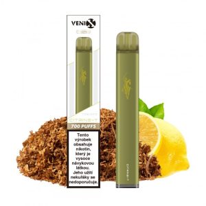 VENIX-T jednorázová elektronická cigareta s nikotinem Příchuť: Tabák s citrónem