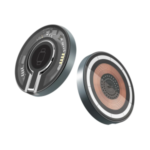 PROMATE MagRing Transparentní 15W nabíječka kompatibilní s MagSafe 2 v 1 s 3W skládací nabíječkou Apple Watch