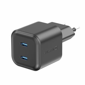 SWISSTEN Síťový adaptér GaN 2x USB-C Power Delivery 20 W Barva: Černá