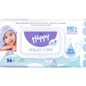 Bella Happy Baby čisticí ubrousky Aqua care (56 ks)