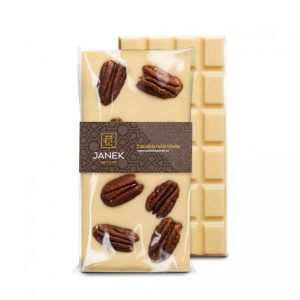 JANEK 38% Čokoláda bílá s pekanovými ořechy 95g