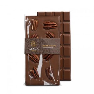 JANEK 34% Čokoláda mléčná s pekanovými ořechy 95g
