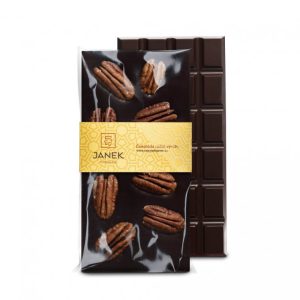 JANEK 64% Čokoláda tmavá s pekanovými ořechy 95g