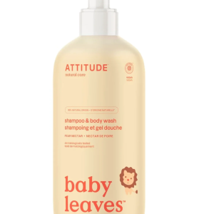 Attitude Baby Leaves Dětské tělové mýdlo a šampon s vůní hruškové šťávy 2v1 (473 ml)
