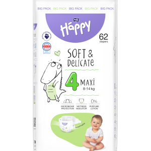 Bella Baby Happy Dětské pleny Maxi Big Pack vel. 4 (62 ks)