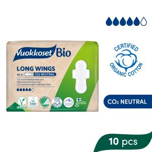 VUOKKOSET BIO Vložky s křidélky Long Wings (10 ks)