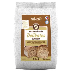 ADVENI Bezlepkový chléb DELIKATES se směsí semínek 500 g