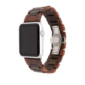 eses Dřevěný řemínek pro Apple Watch – Hnědý 42mm, 44mm, 45mm, 49mm