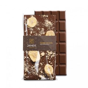 JANEK 34% Čokoláda mléčná s lyofilizovaným banánem 90g