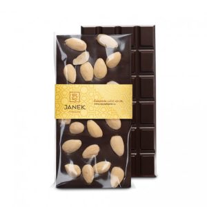 JANEK 64% Čokoláda tmavá s mandlemi 105g