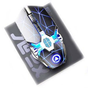 Drátová myš s barevným podsvícením – Černá