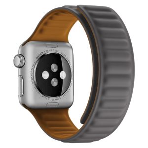 eses Silikonový magnetický řemínek pro Apple Watch – Šedý 38mm, 40mm, 41mm