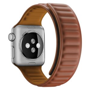 eses Silikonový magnetický řemínek pro Apple Watch – Hnědý 38mm, 40mm, 41mm