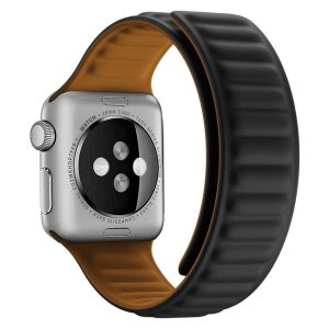eses Silikonový magnetický řemínek pro Apple Watch – Černý 42mm, 44mm, 45mm, 49mm