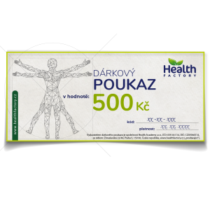 Tištěný dárkový poukaz na 500 Kč