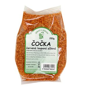 Zdraví z přírody Čočka červená loupaná 250g
