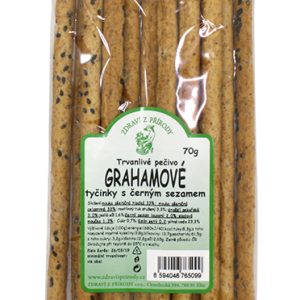 Zdraví z přírody Grahamové celozrnné tyčinky černý sezam 70g