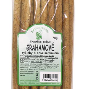 Zdraví z přírody Grahamové celozrnné tyčinky chia 70g