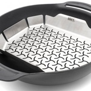 Wok pánev a sada pro Weber Gourmet BBQ System 12x40x42,5 cm