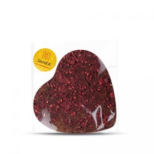 Janek Srdíčko 9×9 cm s drceným lyofilizovaným ovocem 60g – mléčné
