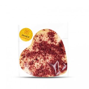 Janek Srdíčko 9×9 cm s drceným lyofilizovaným ovocem 60g – bílé