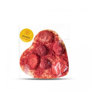 Janek Srdíčko 9×9 cm s lyofilizovaným ovocem 60g – bílé