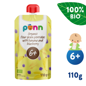 Salvest Ponn SALVEST Põnn BIO Banán s borůvkou a obilnými vločkami 110 g