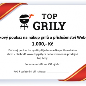 Topgrily.cz Dárkový poukaz 1.000 Kč