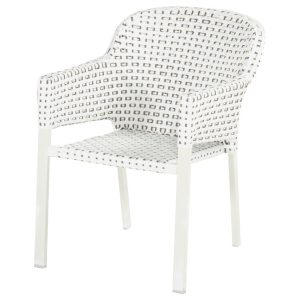 Kelly zahradní jídelní židle – výplet Moccacino