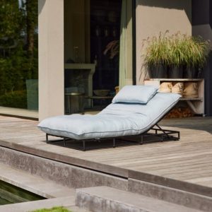 Látkový venkovní sedák Alex – Light Blue