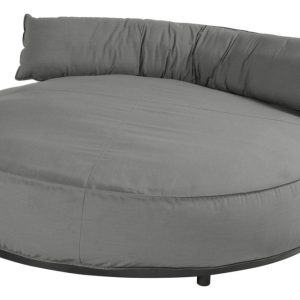 Luxusní zahradní lehátko Emma Round – Mid Grey