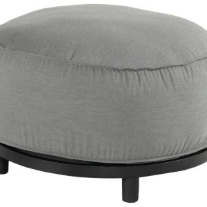 Luxusní zahradní podnožka Emma Round – Mid Grey