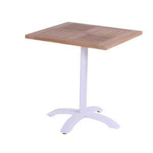 Hartman Sklopný Zahradní stůl Sophie Bistro Teak 70 x 70 cm – bílý