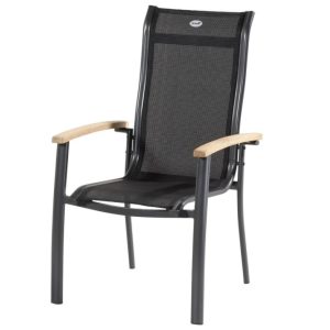 Zahradní židle Alice stohovatelná s teak područkami