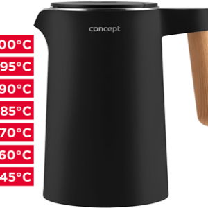 Concept Rychlovarná konvice s regulací teploty 1,5 l Salt  a  Pepper RK3301