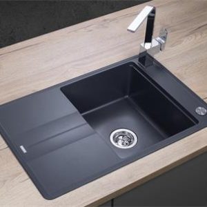 Concept Granitový dřez s odkapem DG10N50dg Nobles TMAVĚ ŠEDÝ